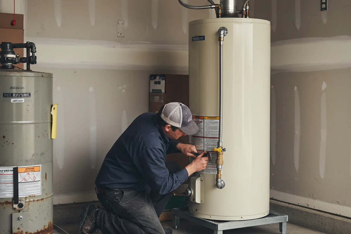 Water heater and shutoff valve replacement in Langley